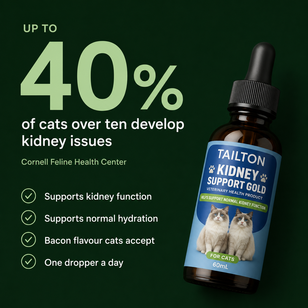 Up to 40 percent of cats over ten — Cornell