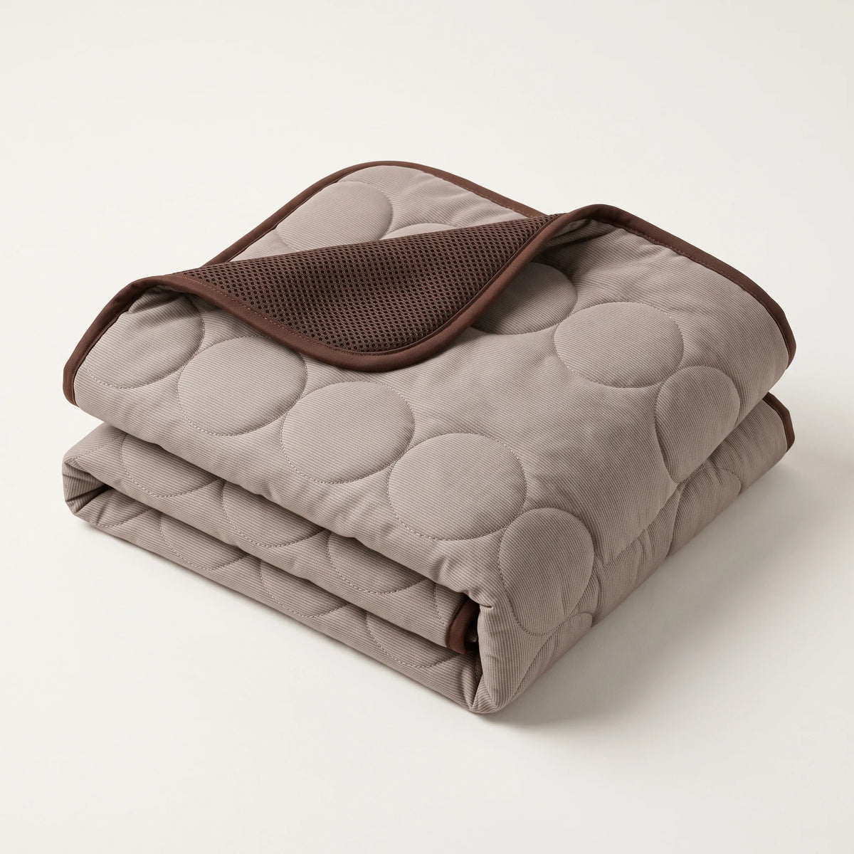Brown cooling mat folded