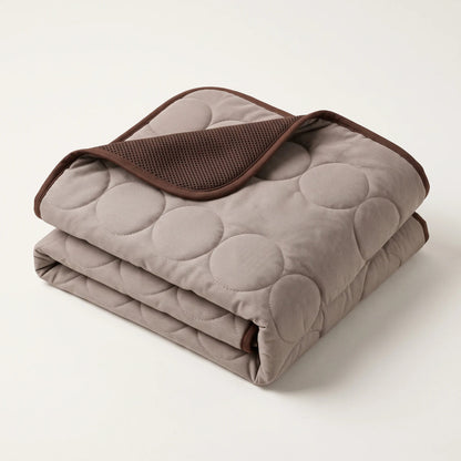 Brown cooling mat folded