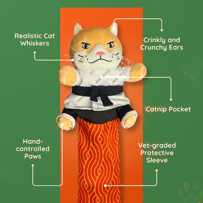 Sensei Cat anatomy - whiskers ears catnip pocket and protective sleeve