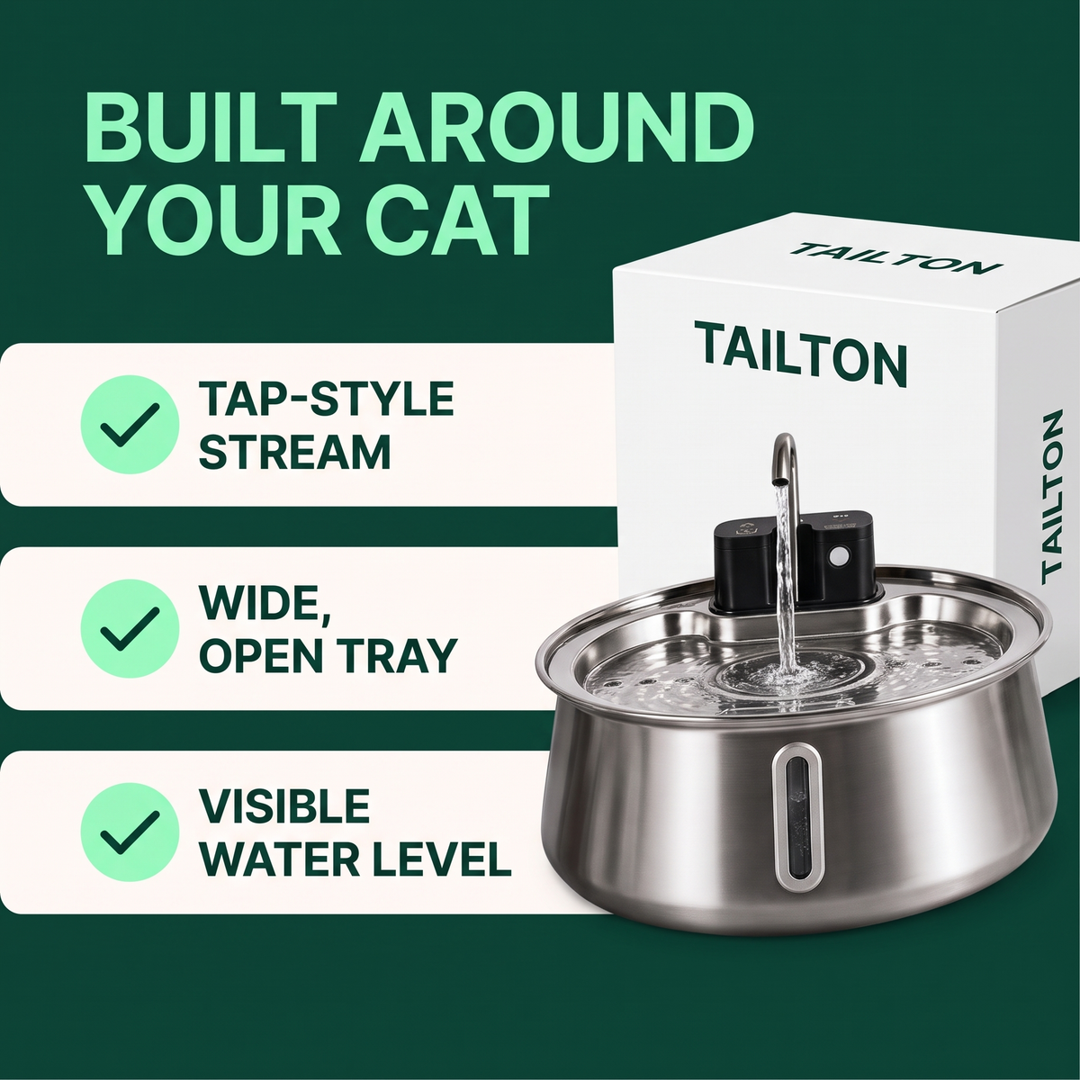Tailton cat fountain — 06