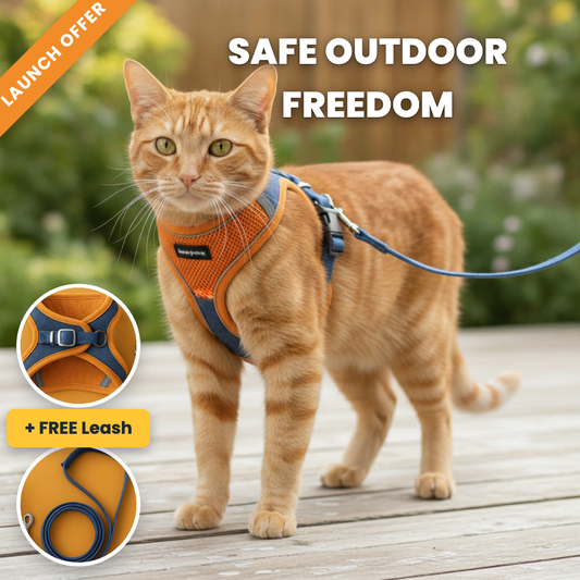 Tailton Escape-Proof Cat Harness — safe outdoor freedom